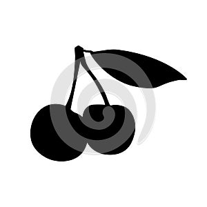 Cherry Icon. Vector Illustration EPS.