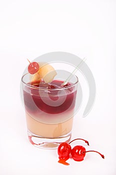 Cherry alcohol drink with Ice