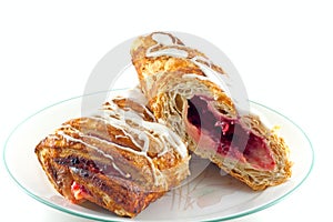 Cherry Bavarian Cream Strudel