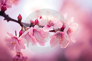 Cherry blossom background. Generative ai