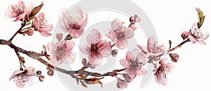 Cherry blossom branch botanica style photo