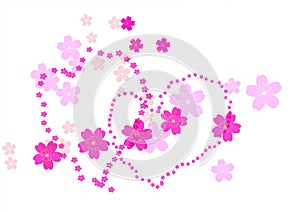 Cherry blossom branch,Vector illustration