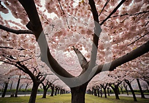 Cherry Blossom canopy: A Park\'s Delight