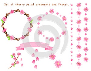 Cherry blossom decoration set (frame, line and insert)