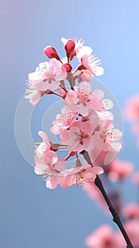 Cherry blossom flower isolated story wallpaper background