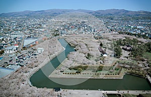 Cherry blossom of Goryokaku Park, Hakodate, Japan