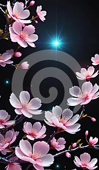 Cherry blossom spring flower background for advertising or others purpose use.