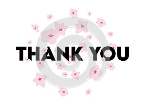 Cherry Blossom Thank You Card Template