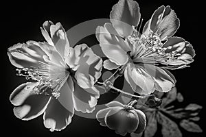 Cherry blossoms Black and white: Experiment with converting your cherry blossom
