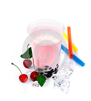Cherry Boba Bubble Tea