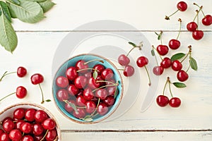 Cherry Bowl Full of Fresh Cherries