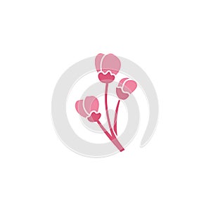 Cherry buds vector logo iocn