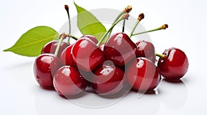 Cherry bunch isolated on a white background