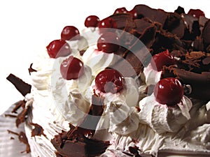 Cherry cake close up