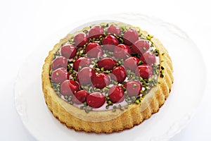 Cherry cake, close-up