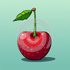 Cherry Cartoon Icon: Detailed Illustration For Pixel Art Games