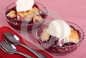 Cherry Cobbler Dessert photo