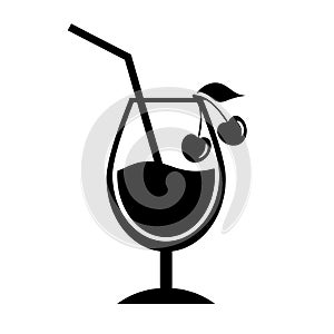 Cherry cocktail icon