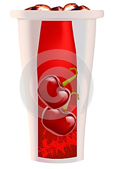 Cherry Coke Photorealistic Illustration