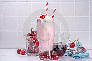 Cherry cola milkshake