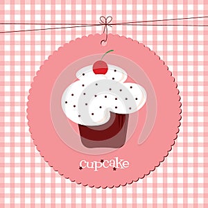 Cherry Cupcake with Sprinkles