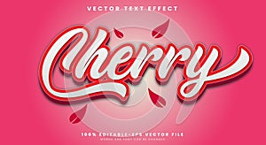 Cherry 3d editable text effect Template