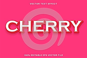 Cherry 3d text effect editable text