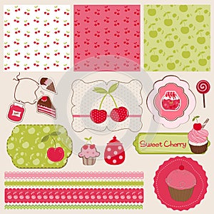 Cherry Design Elements for scrapbook