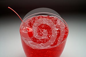 Cherry drink with crushed ice