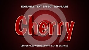 Cherry editable text effect template