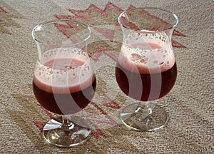 Cherry flavored beer photo