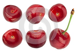 Cherry fruit closeup collection