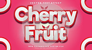 Cherry Fruit Editable Text Effect Template