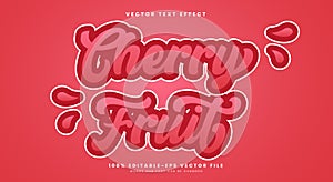 Cherry Fruit Editable Text Effect Template