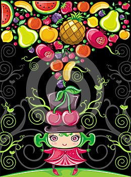 Cherry girl (fruity series)