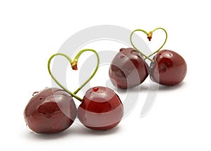 Cherry heart-shape