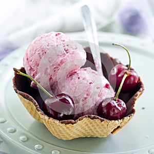 Cherry ice-cream