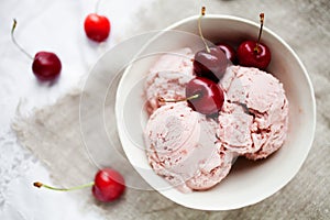 Cherry ice cream