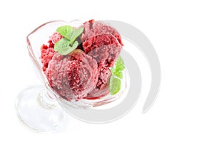 Cherry ice cream, sorbet