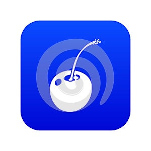 Cherry icon blue vector