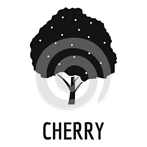 Cherry icon, simple black style
