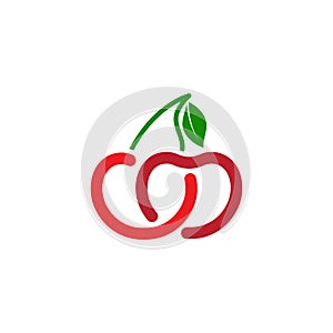 Cherry Icon vector Illustration