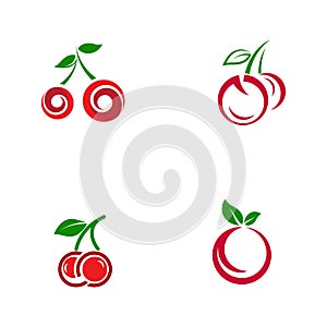 Cherry Icon vector Illustration