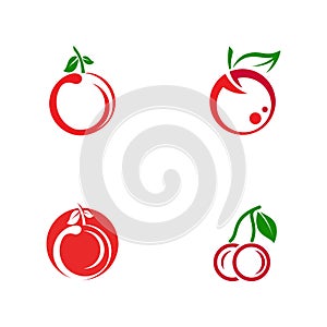 Cherry Icon vector Illustration