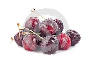 Cherrys isolated on white background