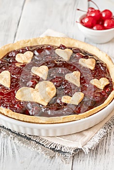 Cherry jam tart