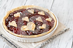 Cherry jam tart