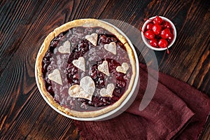 Cherry jam tart