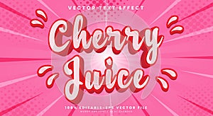 Cherry Juice 3d editable text effect