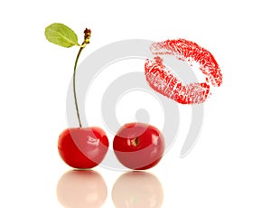 Cherry and kiss